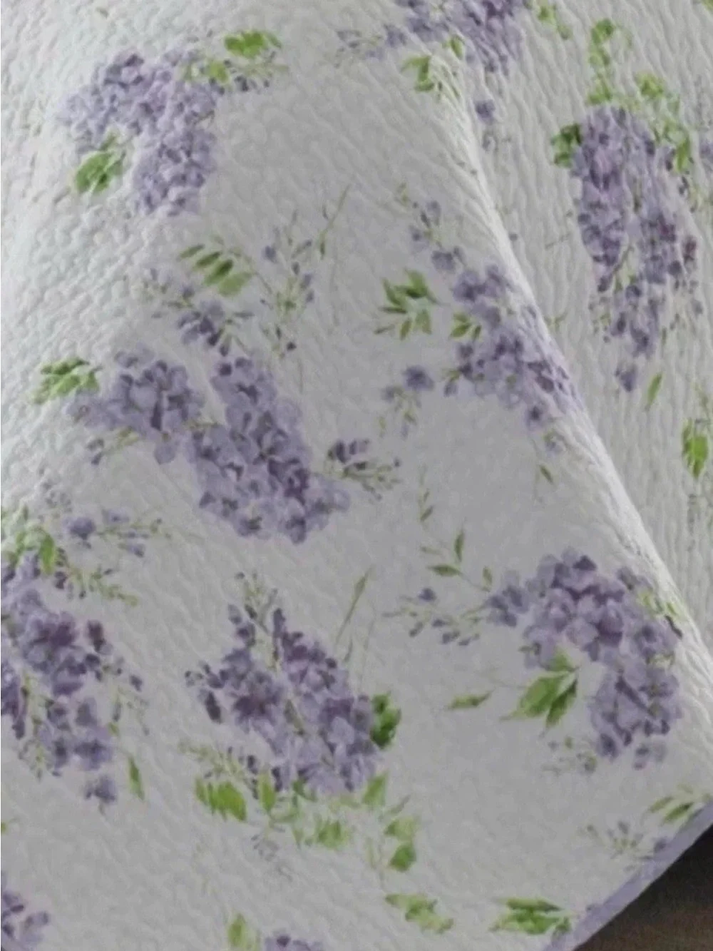 Laura Ashley Keighley Full/Queen Purple Floral Reversible 3 Pc Quilt Set NWT